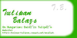tulipan balazs business card